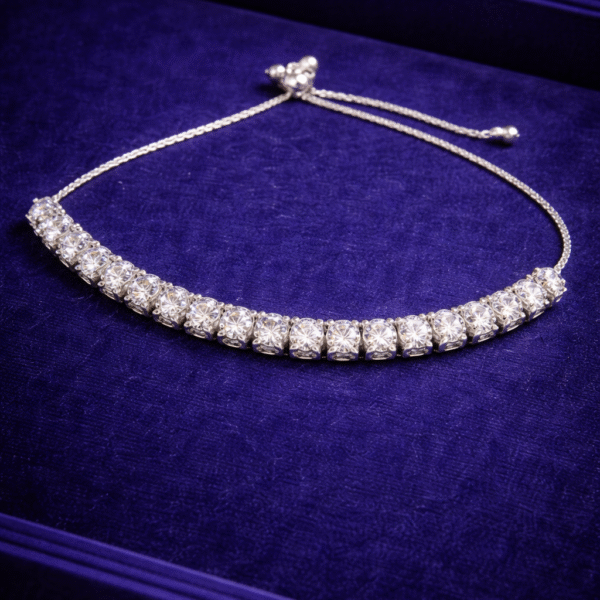 92.5 silver adjustable tennis bracelet