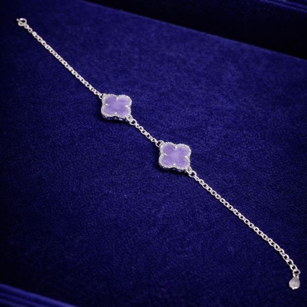 92.5 silver van cleef style bracelet (lavender)