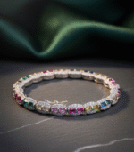 92.5 silver multi - colored tennis bracelet - Image 2